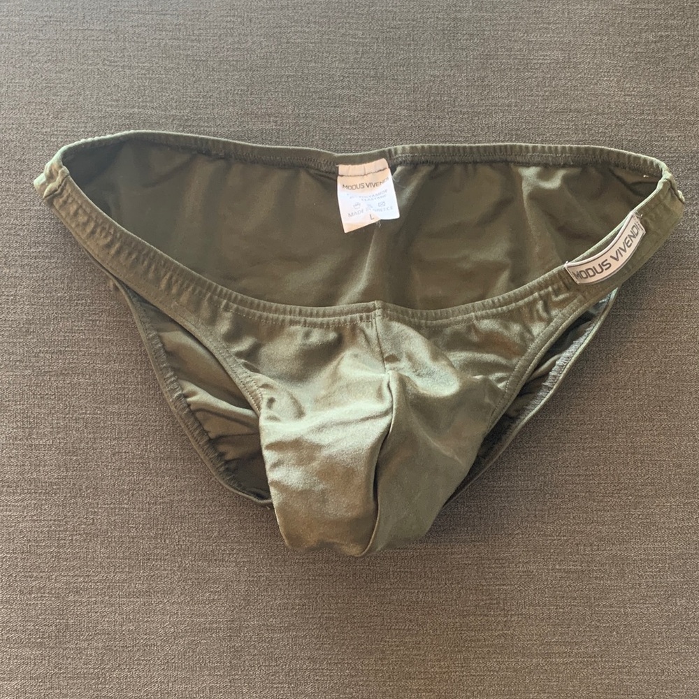 N2N Bodywear Men's Olive Swim Brief